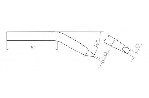 WELLER - SOLDERING TIP RTM 013 S MS X  (RT 3XMS)