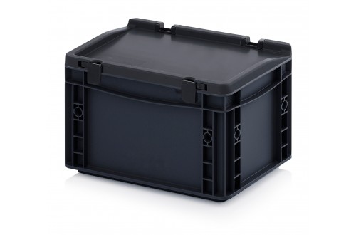  - ESD EURO CONTAINER WITH HINGE LID 30x20x18,5cm