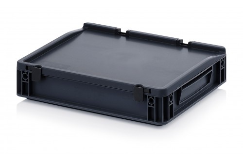  - ESD EURO CONTAINER WITH HINGE LID 40x30x9cm