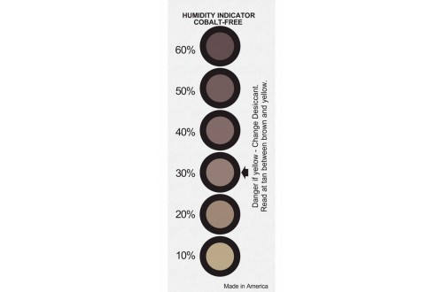  - Carte indicatrice d'humidité sans Cobalt 10, 20, 30, 40, 50, 60%