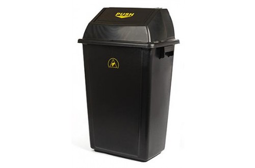  - ESD WASTE BIN 440x310x750mm WITH LID 60L CAPACITY
