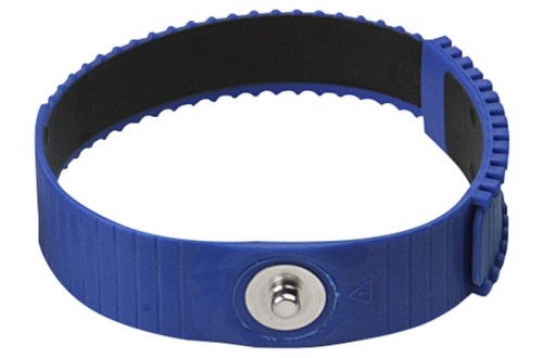  - WRISTBAND, ADJ THERMOPLASTIC BLUE, 4mm STUD