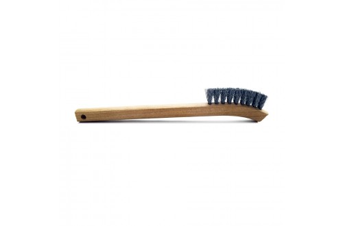  - Wooden brush with aluminum bristles