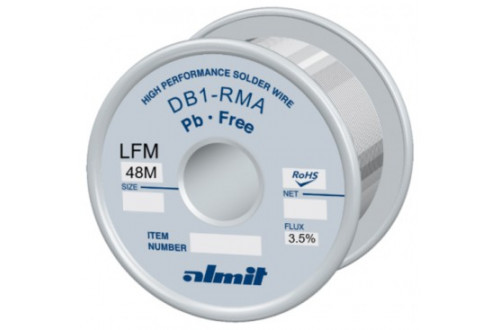 Almit - Solder wire DB-1 RMA LFM-48M / Sn96,47 Ag3,0 Cu0,5 Fe0,03