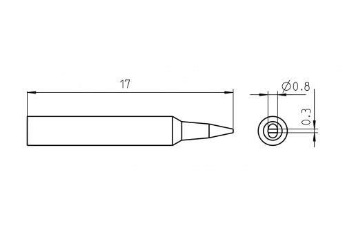 WELLER - TIP CHISEL RTP 008 S 0,8x0,3mm