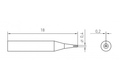 WELLER - SOLDERING TIP RTM 004 S  (RT1SC)