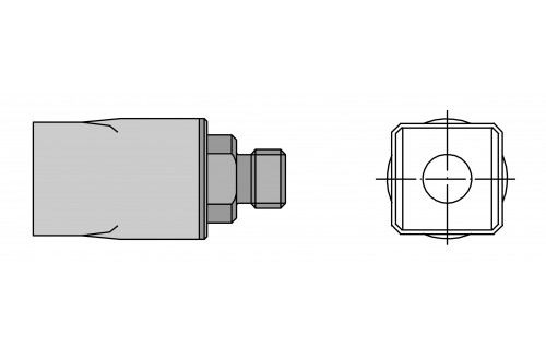 WELLER - HOT AIR NOZZLE D04  10,5MM x 10,5MM