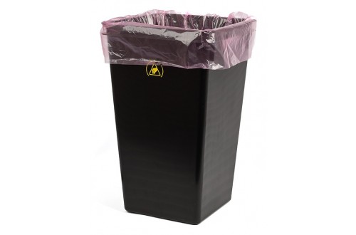  - PINK ANTI STATIC BIN LINER FOR 40L BIN x100