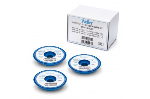 WELLER - WSW SCN M1 SOLDER WIRE KIT 0,3mm - 0,5mm - 0,8mm - 21g