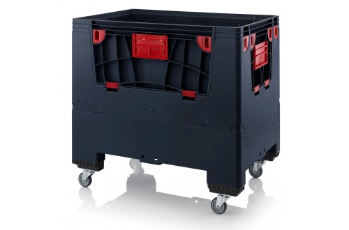 - FOLDABLE ESD BIG BOX 120x80x110cm WITH 4 OPENING FLAPS, 4 WHEELS
