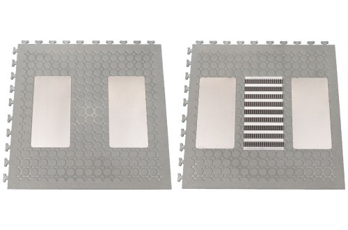  - Shoe contact mat in combination with interlockings mats