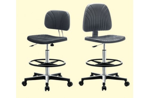 ITECO - CLEAN ROOM CHAIR, H=450/580, SHORT BACK-REST, WITH FEET