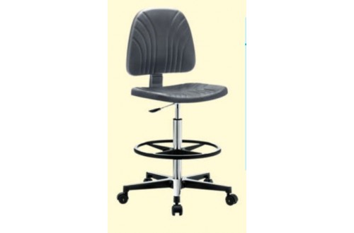 ITECO - CLEAN ROOM CHAIR, H=500/700, ADJUSTABLE BACK-REST ANGLE, FOOT-PLATE, WITH FEET