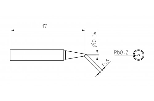 WELLER - PANNE BISEAUTEE RTP 004 B 0,4mm