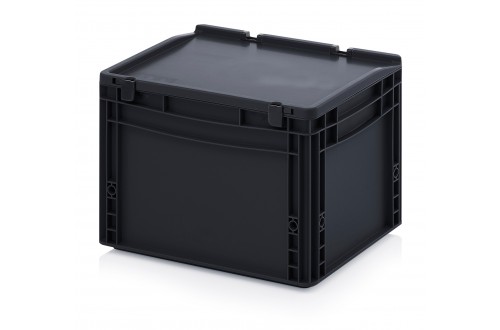  - ESD EURO CONTAINER WITH HINGE LID 40x30x28,5cm