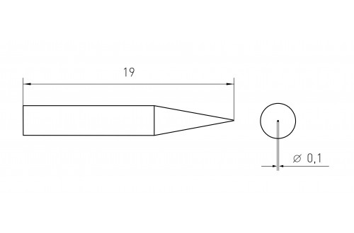 WELLER - SOLDERING TIP RTM 001 C NW  (RT1NW) CHROMED - NON WETTABLE