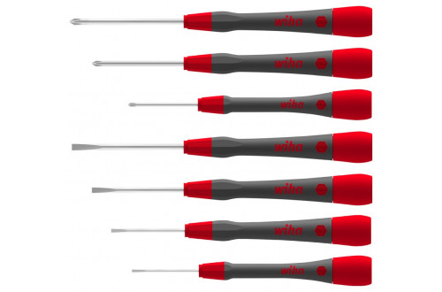 WIHA - Fijnschroevendraaierset sleufkop, Phillips 7-delig PicoFinish® 