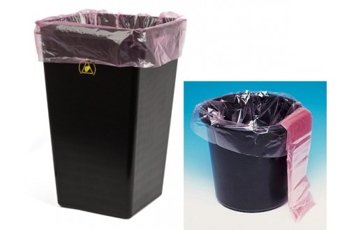  - PINK ANTI STATIC BIN LINER FOR 60L BIN x100