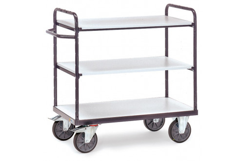  - ESD SHELVED TROLLEY, 3 SHELVES, WITH HANDLE, 850x500mm, 500kg