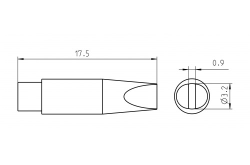 WELLER - PANNE TOURNEVIS RTM 032 S MS 3,2x0,9mm