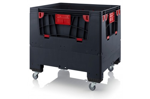  - FOLDABLE ESD BIG BOX 120x100x110cm WITH 4 OPENING FLAPS, 4 WHEELS