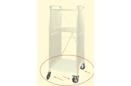 ITECO - TRAY HOLDER - 4 ANTISTATIC WHEELS KIT, DIA.125mm (2 WITH BRAKES)