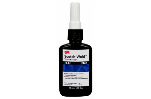 3M - SCOTCH-WELD SCHROEFDRAADBORGMIDDEL TL43, BLAUW, 50ml