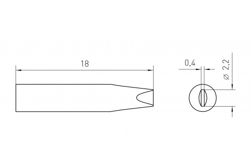 WELLER - STIFT RTM 022 S  (RT8)