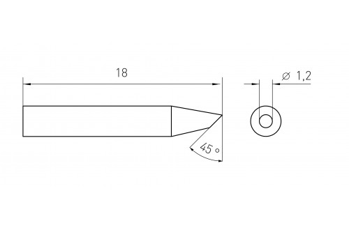 WELLER - SOLDERING TIP RTM 012 B  (RT6)