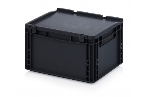  - ESD EURO CONTAINER WITH HINGE LID 40x30x23,5cm