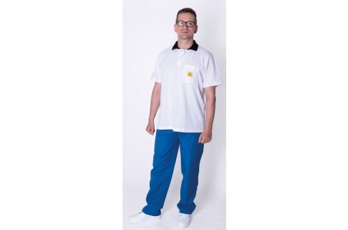  - ESD POLO-SHIRT V COL. SHORT SLEEVES TS15 GREY XL